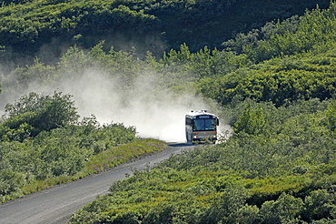 Shuttle bus, Denali National Park, Alaska, USA