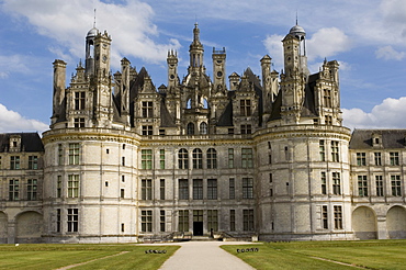 Chambord Castle, the biggest castle on the Loire River, France, Europe