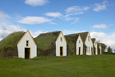 Houses with Grass roofs in the Glaumbaer outdoor museum, Iceland