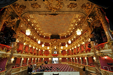 Auditorium of the Cuvillies Theater, Munich, Bavaria, Germany, Europe