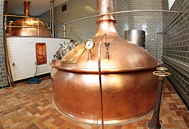 Brewer's copper in a brewery near Kronach, Bavaria, Germany, Europe