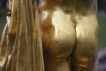 Peterhof golden buttock, detail of a statue, St.Petersburg, Russia