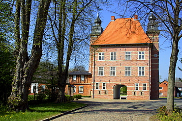 Historic gate lodge of the manor house in Seedorf, Schleswig-Holstein, Germany