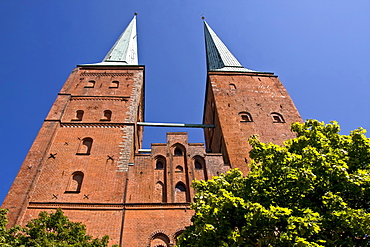 Luebeck Cathedral in the Hanseatic city of Luebeck, Schleswig-Holstein, Germany, Europe