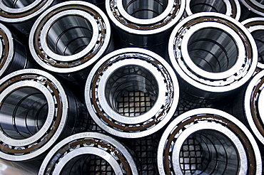 Assmbled roller bearing. Mechanical manufacturing.