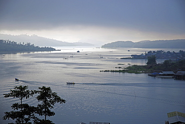 Khao Laem storage lake, Sangkhlaburi, Thailand