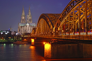 Cologne Cathedral, Hohenzollern Bridge, Cologne, Germany