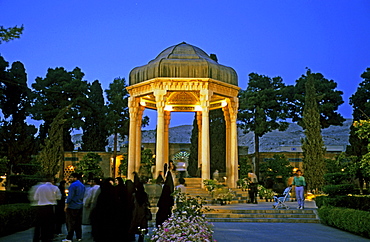 Hafez mausoleum, place of pilgrimage for lovers, Shiraz, Iran