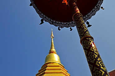 Sareerikkatartsirirak Pagoda at Wat Phan On, inaugurated by King Bhumipol on June 9, 2007, Chiang Mai, Thailand, Southeast Asia, Asia