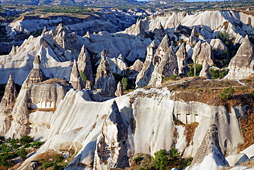 Tuff rock landscape near Goereme, Cappadocia, Anatolia, Turkey, Asia