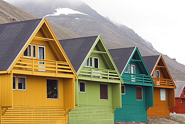 Houses in Longyearbyen, Spitsbergen, Svalbard, Norway, Europe