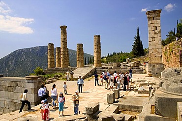 Temple of Apollon, doric columns, Delphi, Greece