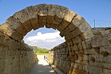 Olympia, passage to the stadium, Peloponnese, Greece