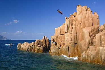 Pink rock at Arbatax, Sardinia, Italy