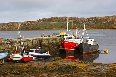 Ships in the bay at Letterfrack , Connemara , Connacht , Ireland , Europe