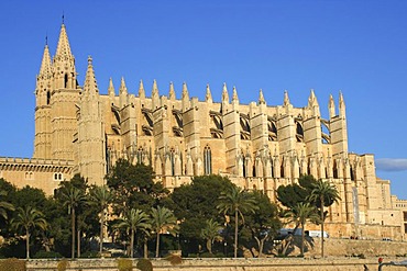 Cathedral La Seu in Palma, Majorca , Balearic Islands , Spain , Europe