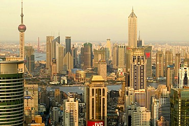 Cityscape from the Marriott Hotel, Shanghai, China, Asia