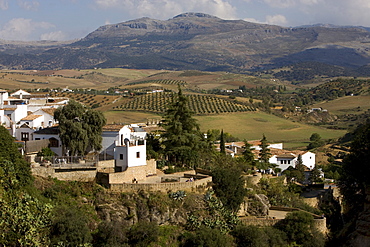 View onto the Sierra de Ronda, Ronda, Andalusia, Spain, Europe