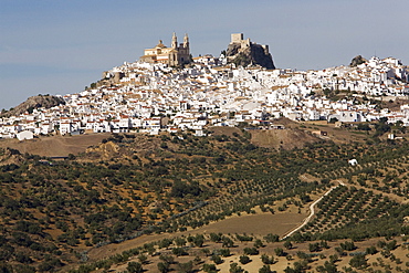 Parroquia de Nuestra Senora de la Encarnacion (Parish of Our Lady of the Incarnation) next to the fortress in Olvera, Andalusia, Spain, Europe