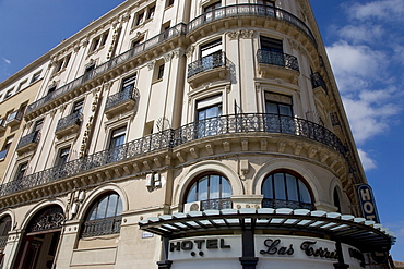 Hotel Las Torres, Plaza del Pilar, facade, Zaragoza, Saragossa, Expo 2008 city, Province of Aragon, Spain, Europe