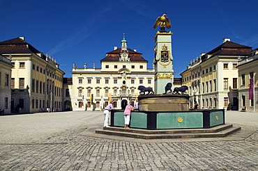 Germany's largest Baroque palace, Ludwigsburg Palace, built from 1704-33, Ludwigsburg, Baden-Wuerttemberg, Germany, Europe