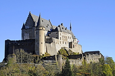 ChâˆšÂ¢teau de Vianden, Vianden Castle, Vianden, Luxembourg, Europe, PublicGround