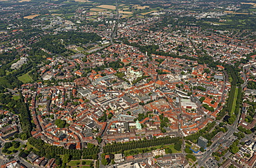 Aerial view, Muenster, Muenster region, North Rhine-Westphalia, Germany, Europe