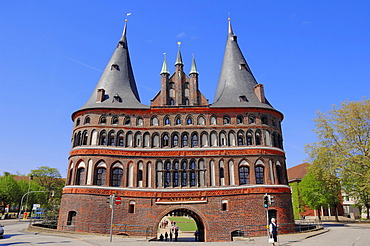 Holstentor gate, Holsten Gate, Luebeck, Schleswig-Holstein, Germany, Europe, PublicGround