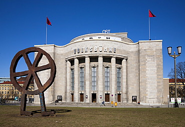 Volksbuehne theatre in Rosa-Luxemburg-Platz square, Mitte quarter, Berlin, Germany, Europe