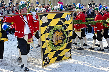 Schaefflertanz, traditional dance of the coopers, Flaucher area, Munich, Upper Bavaria, Germany, Europe