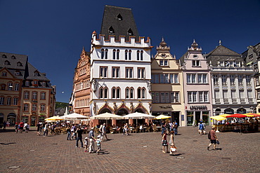 Main market square with Steipe, gothic building, Trier, Rhineland-Palatinate, Germany, Europe, PublicGround