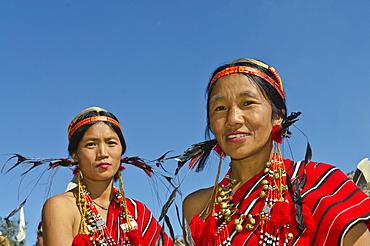 Women of the Phom tribe at the annual Hornbill Festival, Kohima, Nagaland, India, Asia