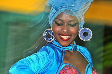 Dancer at a dance performance, Trinidad, Cuba, Caribbean