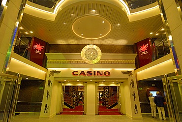 Casino at the promenade deck of the car ferry Color Fantasy from Kiel to Oslo