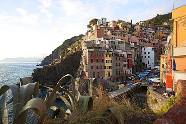 Evening in Riomaggiore, La Spezia, Cinque Terre, Liguria, Italy, Europe