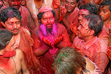 Sheikh Medimir Niaz praying, during his wedding, Sufi shrine, Bareilly, Uttar Pradesh, India, Asia