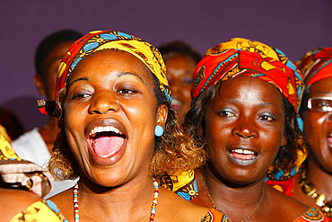 Women singing, church choir, wedding, Bamenda, Cameroon, Africa