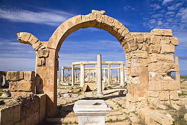 The Market, Leptis Magna, Libya, North Africa, Africa