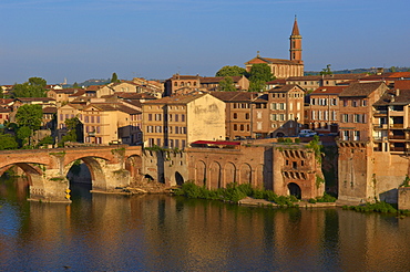 Albi, River Tarn, Old Bridge, Tarn, Midi-Pyrenees, France, Europe