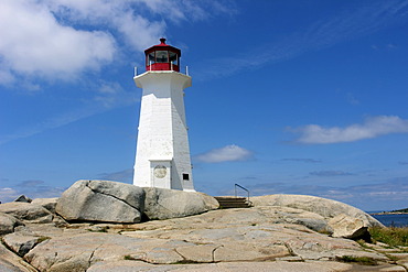 Peggy's Cove lighthouse, Halifax, Atlantic Coast, Maritime Provinces, Nova Scotia, Canada