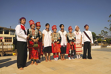 Jingpo, Jingpho, Jingp'o, Kachin and Badaung, ethnic minority in traditional costume, Myanmar, Burma, Southeast Asia, Asia