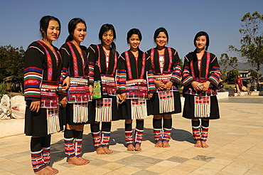 Women of an ethnic minority in traditional costume, Myanmar, Burma, Southeast Asia, Asia