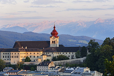 Nonnberg monastery as seen from Kapuzinerberg mountain, Salzburg, Austria, Europe, PublicGround