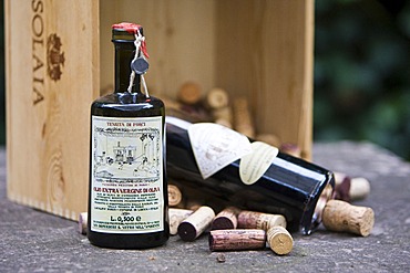 High-quality vinegar from Italy with wine corks