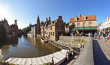 Historic Centre at Rozenhoedkaai, Quai of the Rosary, historic town centre of Bruges, UNESCO World Heritage Site, West Flanders, Flemish Region, Belgium, Europe