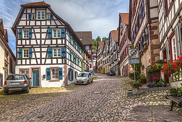 Half-timbered houses in Schiltach in the Kinzig Valley, Black Forest, Baden-Wuerttemberg, Germany, Europe, PublicGround