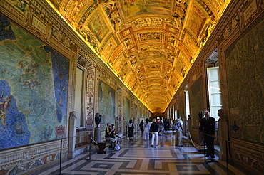 Gallery of Maps, Vatican Museums, Vatican, Rome, Italy, Europe