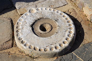 Kernos, altar stone, Minoan Palace of Malia, Crete, Greece, Europe