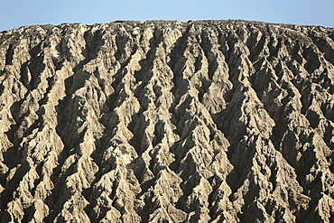 Mountain with deep furrows, erosion from wind and water, San Benedicto Island, near Socorro, Revillagigedo Islands, archipelago, Mexico, eastern Pacific