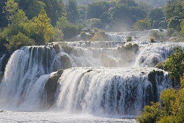 Waterfalls in Krka National Park, Skradin, Sibenik-Knin, Dalmatia, Croatia, Europe